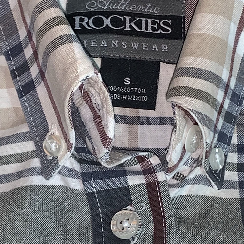 VTG USA Rocky Mountain Western Button Up Shirt Womens  S Multicolor Stripes L/S - Picture 9 of 10